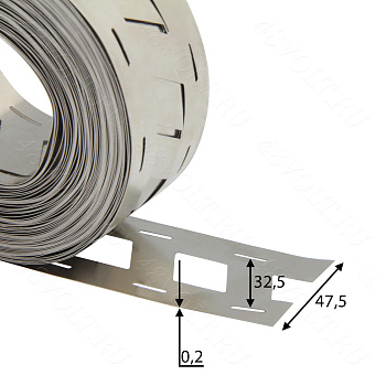 Никелированная лента 32700 2P со смещением без холдера